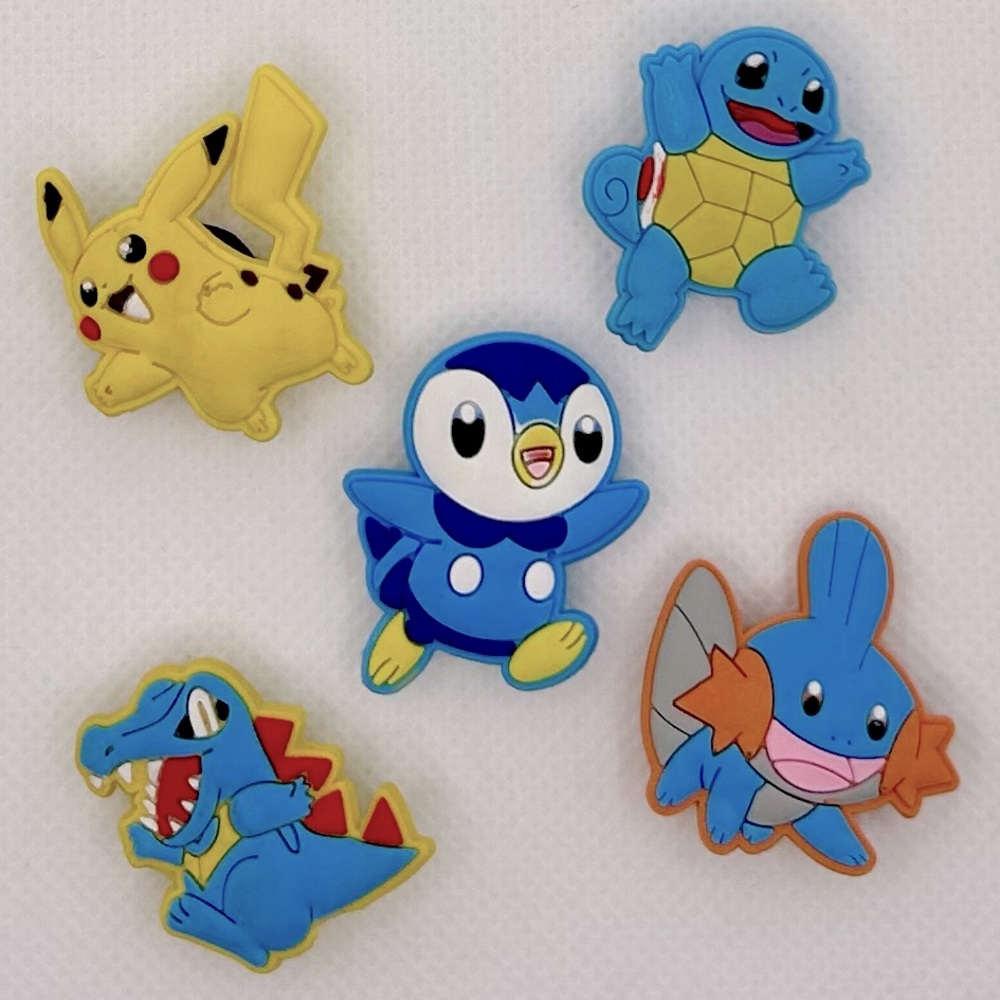 BOGO! Crocs Style Shoe Charms Jibbitz - POKEMON Pikachu + more 5 piece Set NEW